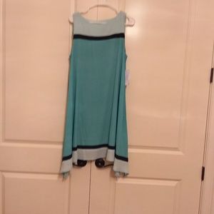 NWT Robbie Bee Sharkbite Hem Teal Dress Sz 10